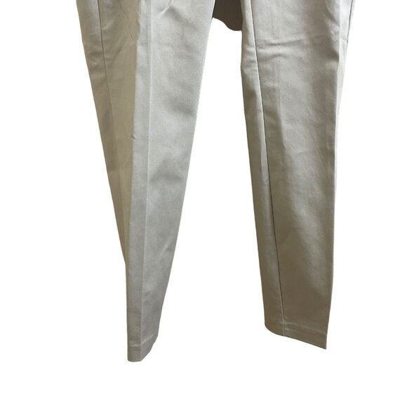 H&M Dress Slacks Women Size 8 Ivory Slash Pocket Straight leg Flat Front - Picture 5 of 8